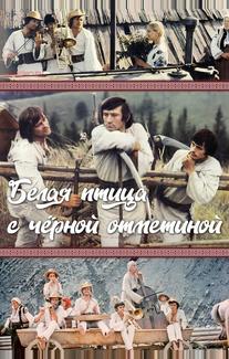 Белая птица с черной отметиной