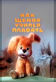 Как щенок учился плавать